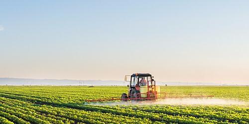 Tractor on a farm
